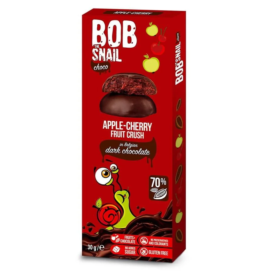 Бонбони BOB Snail 0,030 шоколад, ябълка, череша