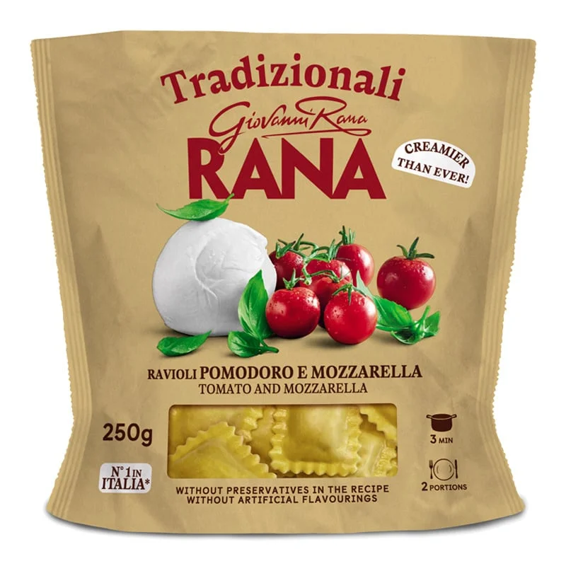 Равиоли с моцарела и домат 0,250 Рана