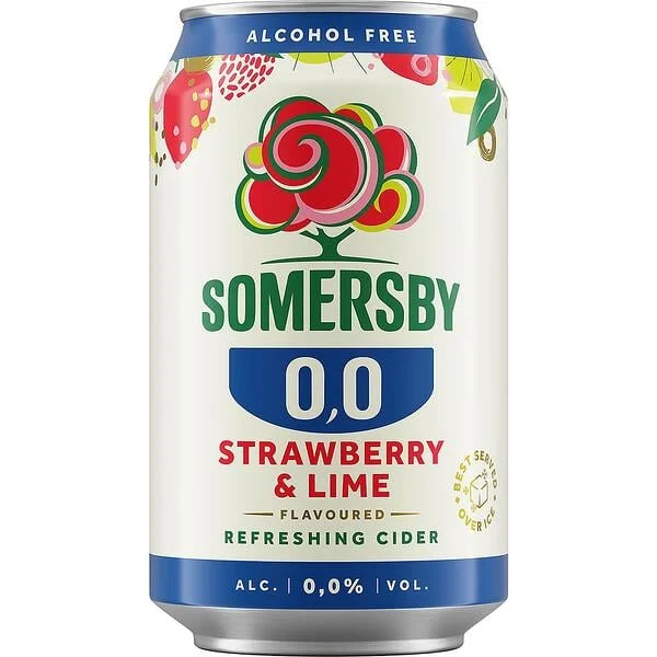 Сайдер Somersby Ягода и Лайм 0 % 0,330 кен