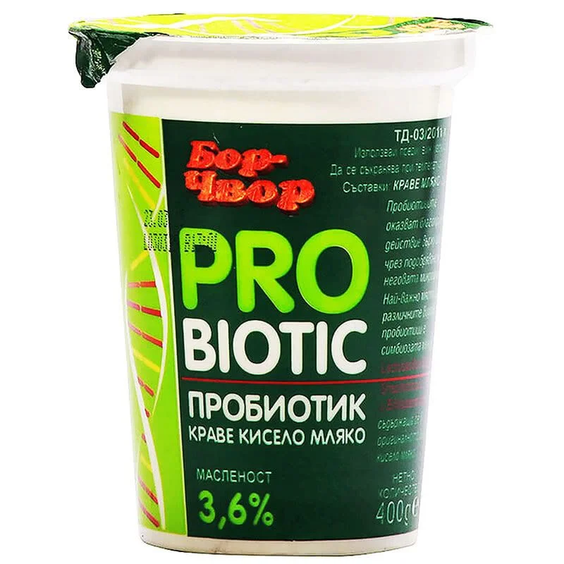 Кисело мляко Бор Чвор Пробиотик 3,6%  0,400
