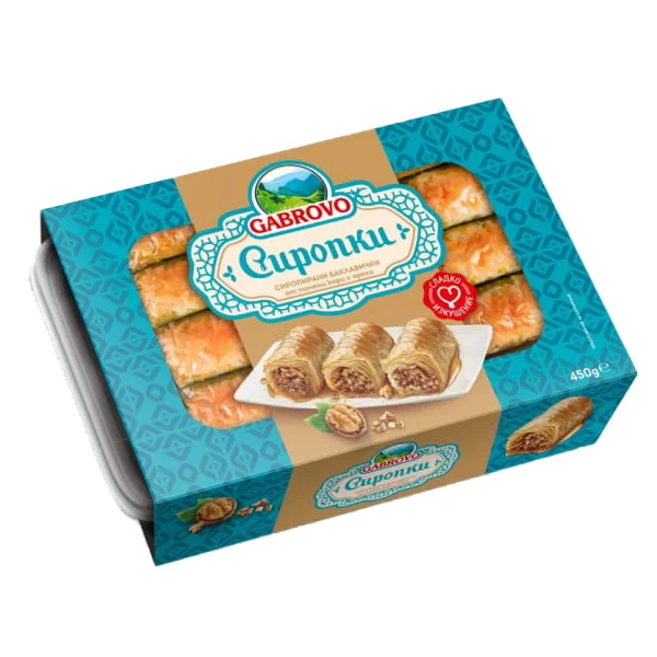Баклавички с орехи Сиропки 0,450 Габрово