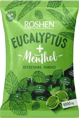Бонбони Mentol Eucalyptus 1 кг..Roshen