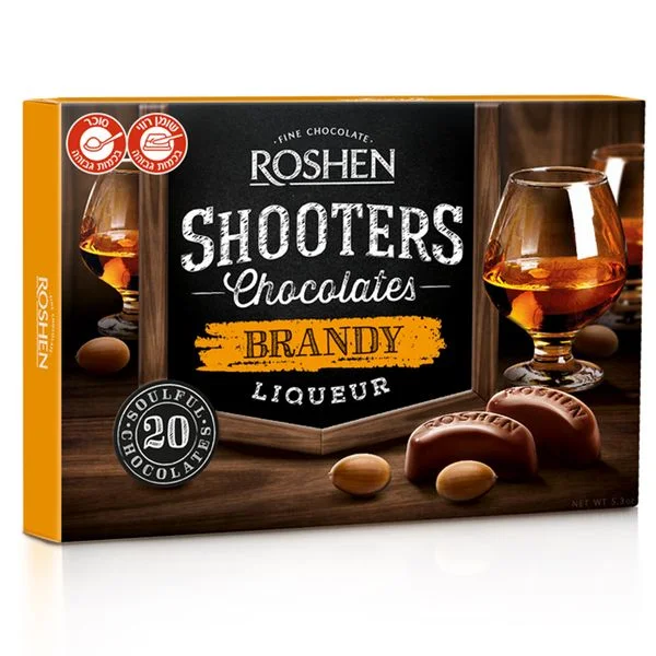 Шоколадови бонбони Shooters шоколад с бренди 0,150 Roshen