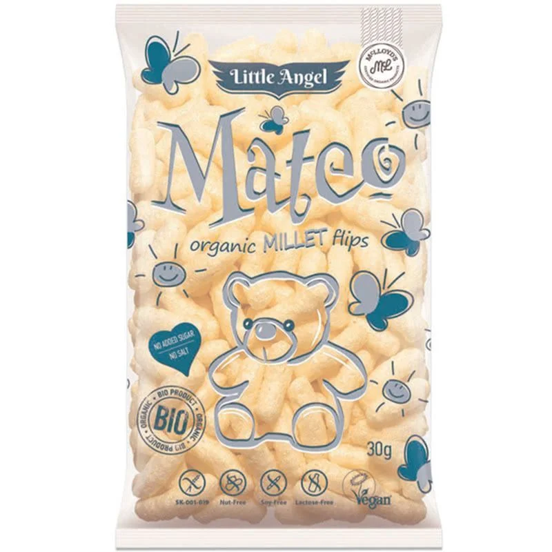 БИО Печен царевичен снакс с просо за деца 0,030 Mateo Little Angel