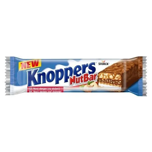 Шоколадов десерт с млечен крем и фъстък Knoppers Nutbar 0.040