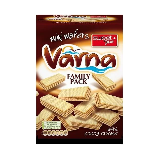 Вафла Варна Мини какаов крем 0,260 Sweet Plus