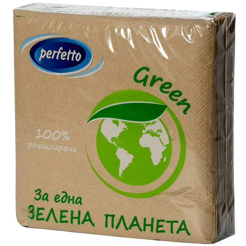 Салфетки Перфето Green 33 см. 1пл. 60 бр.