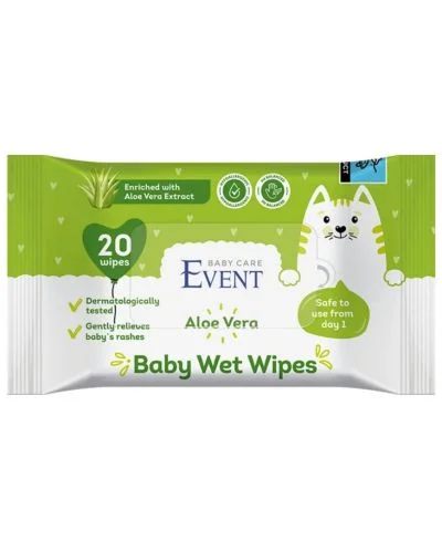 Мокри кърпи Event 20 бр. Aloe Vera