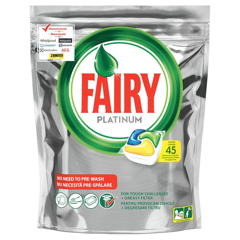 Fairy таблетки за съдомиялна 45 бр. Platinum