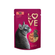 My Love Телешко в деликатен сос 0,085 Котка