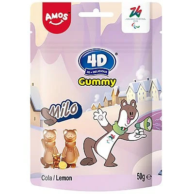 Бонбони Желирани Milo с кола и лимон 0,050 Amos