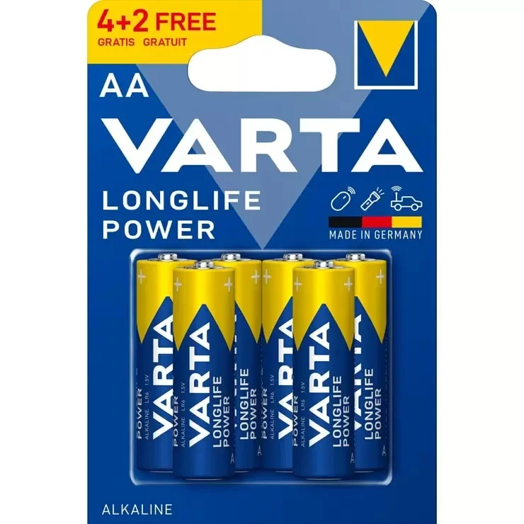 Батерии Varta Longlife LR03 AAA 4 бр.+ 2 бр.
