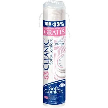 Тампони за почистване на грим 120 бр. Cleanic pure effect
