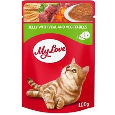 My Love Телешко месо и зеленчуци 0,100 Котка