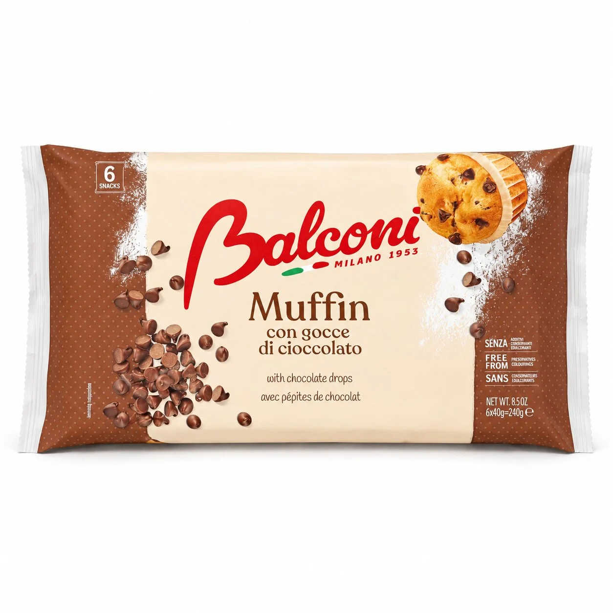 Мъфини с шоколад 0,240 6бр. Balconi