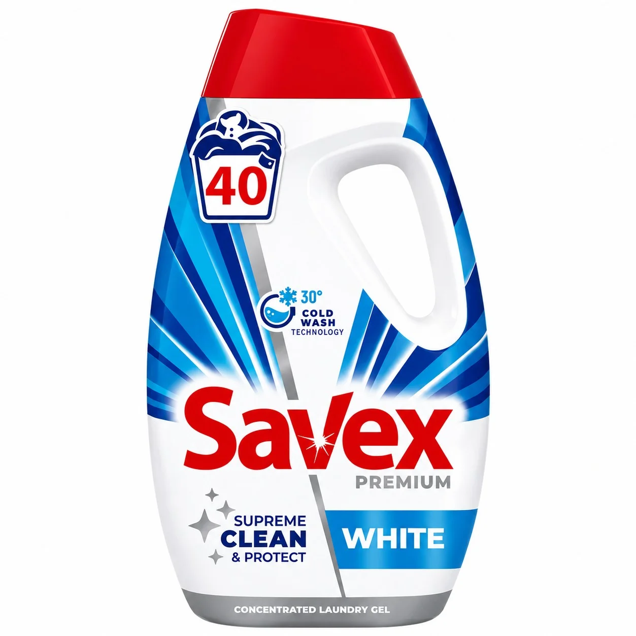 Гел за пране Савекс Платинум White 45 пранета 1,8 л