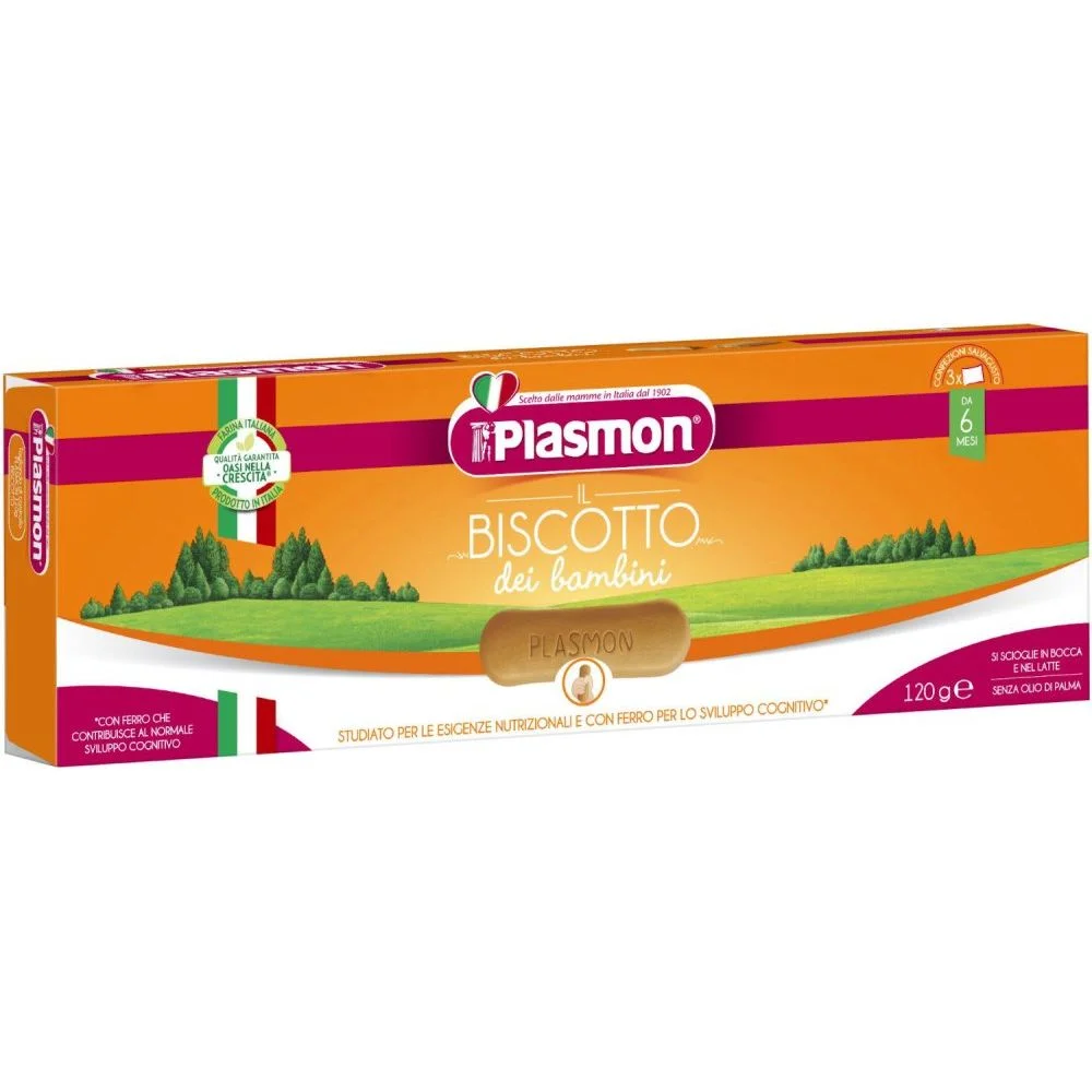 Бисквити за деца Plasmon 6+ 0,120