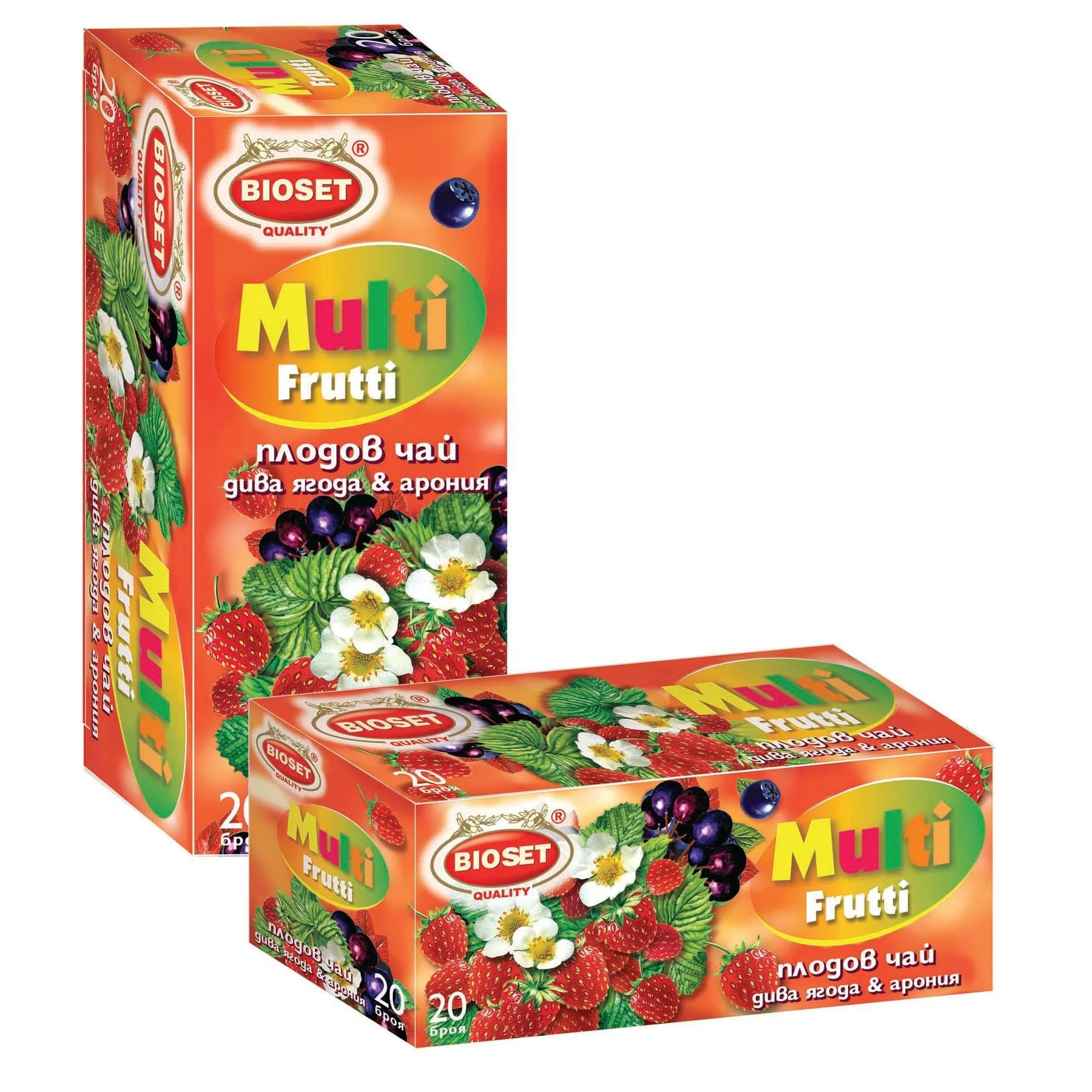 Чай плодов Биосет Multi Frutti дива ягода 0,040 20бр.