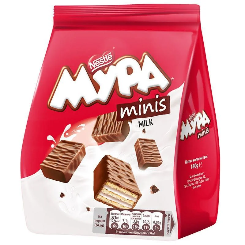 Вафла Мура Minis с глазура  0,160 Какаов крем
