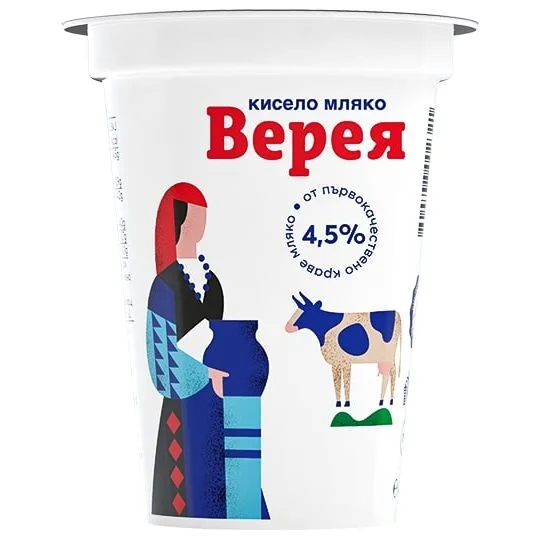 Кисело мляко Верея 4,5 % 0,400