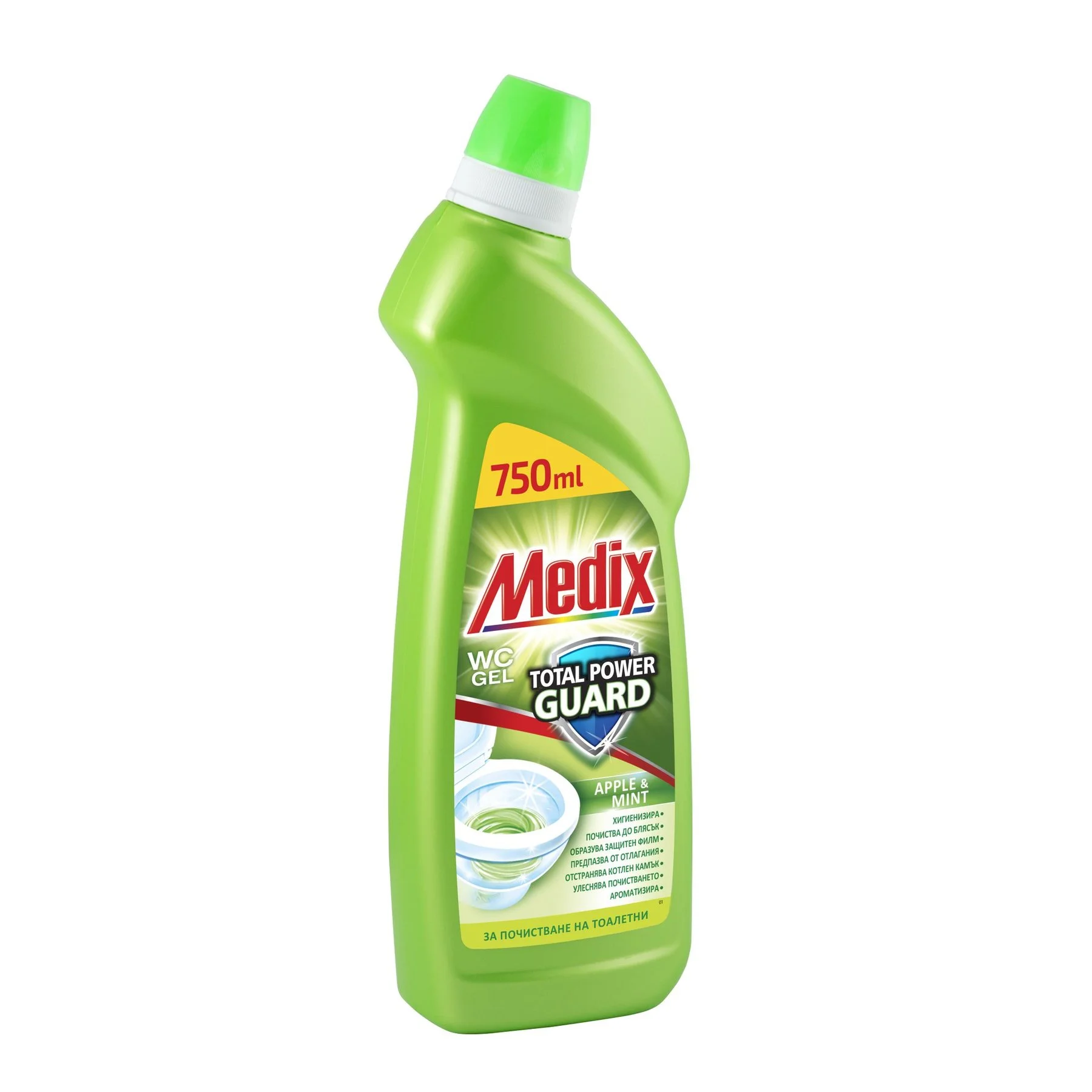 Медикс WC гел Total Power 0,750 Ябълка и Мента
