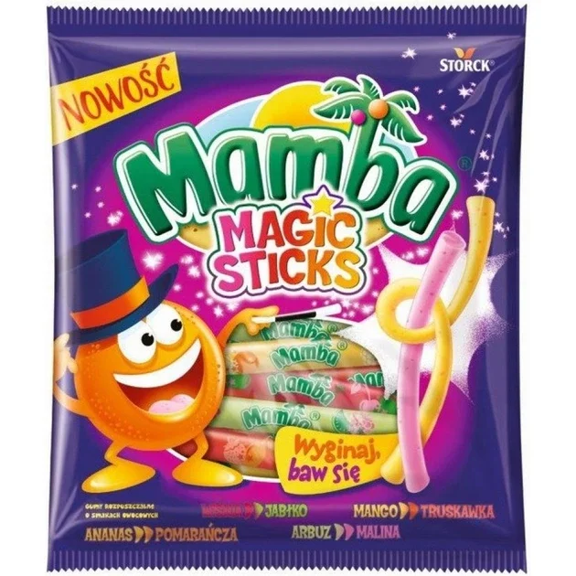 Бонбони дъвчащи Магически пръчици 0,140 Mamba