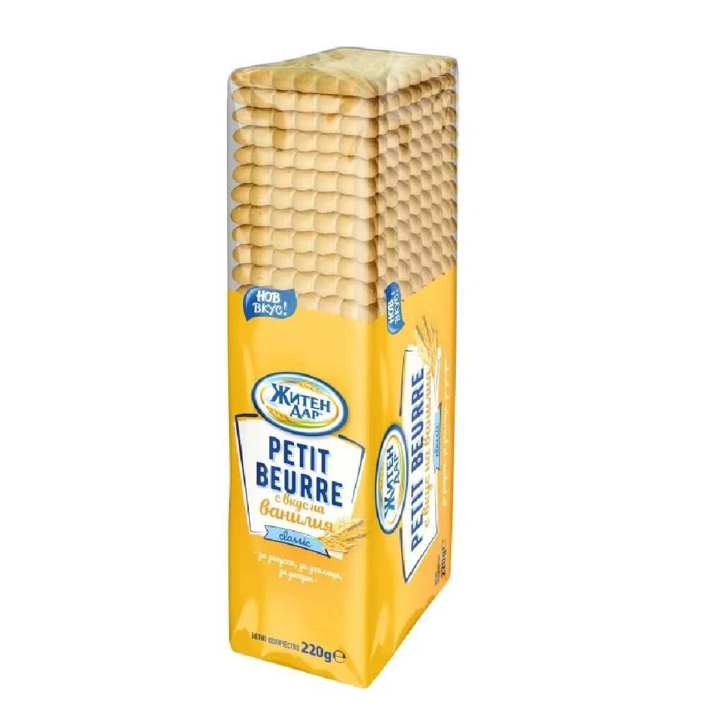 Бисквити Житен Petit Beurre с ванилия 0,220