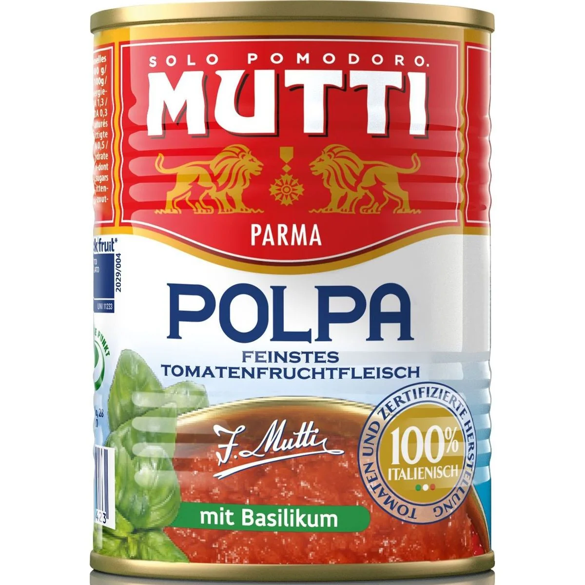 Домати ситно нарязани с босилек 0,400 Mutti
