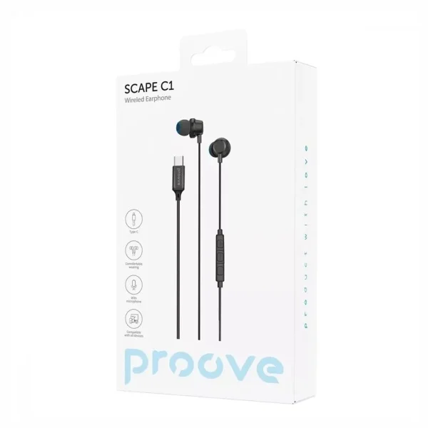 Жични слушалки Proove Scape C1 с накрайник USB Type-C