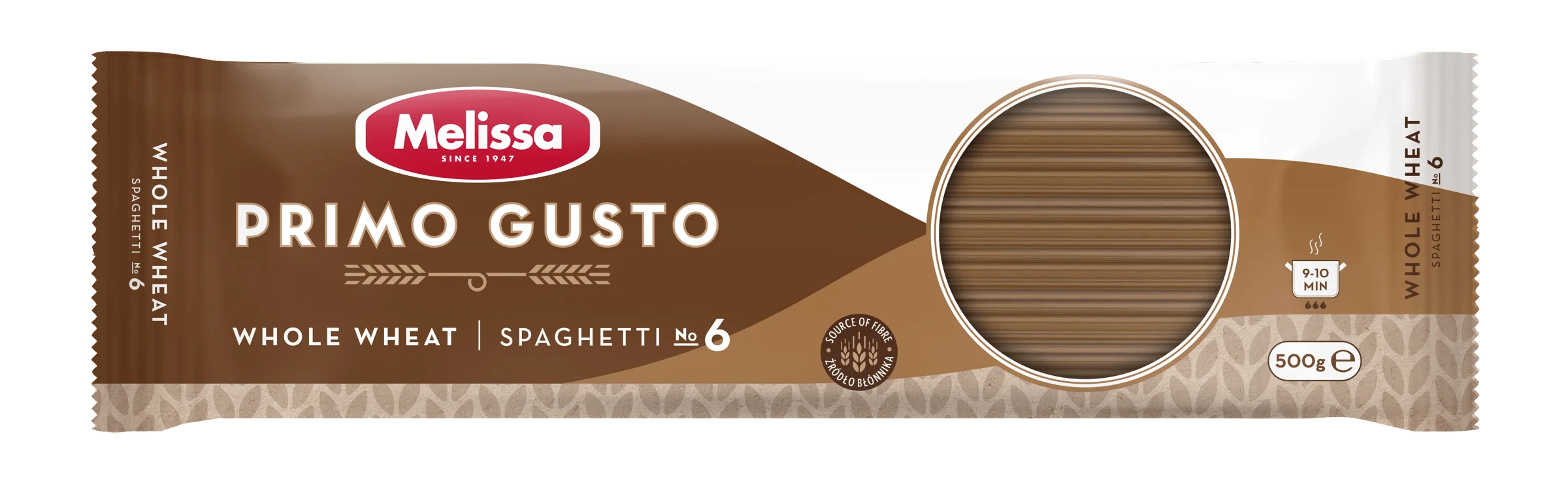 Мелиса спагети пълнозърнести 0,500 Primo Gusto