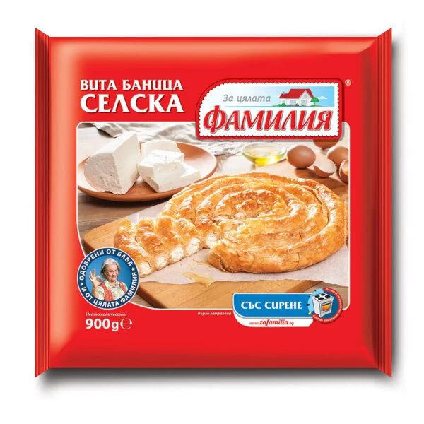 Баница селска вита със сирене  0,900 Фамилия