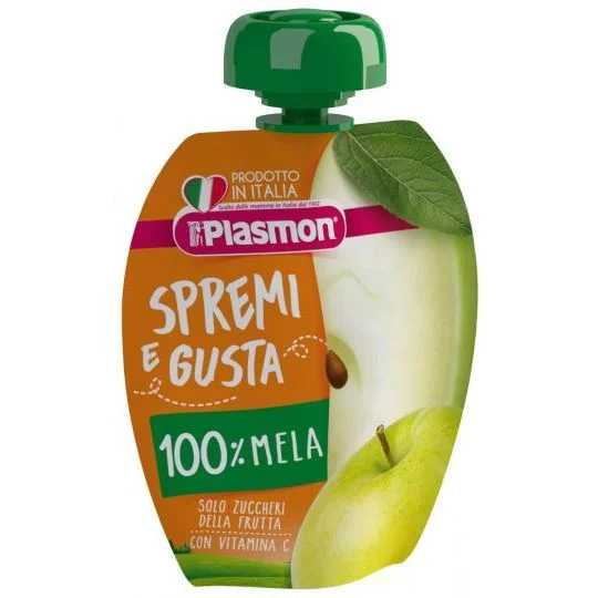 Plasmon Плодова закуска ябълка 6+ 0,100