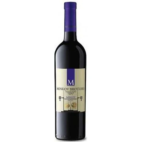 Червено вино Мерло 0,750 братя Минкови