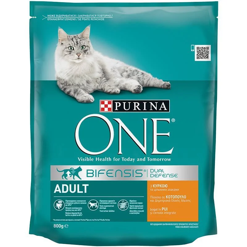 Purina One Adult cat 0.800  пиле и пшеница