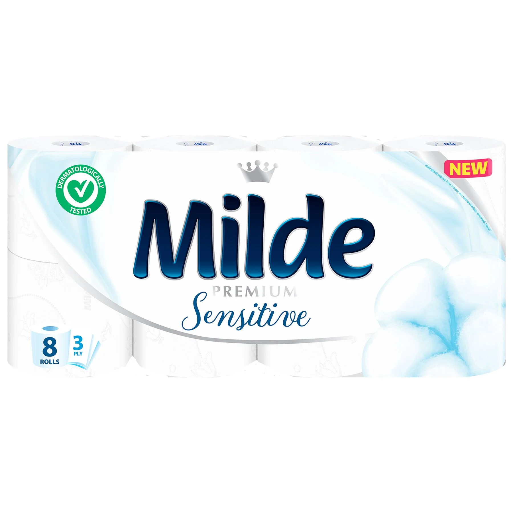 Тоалетна хартия Милде 3 пл. 8 бр. Sensitive