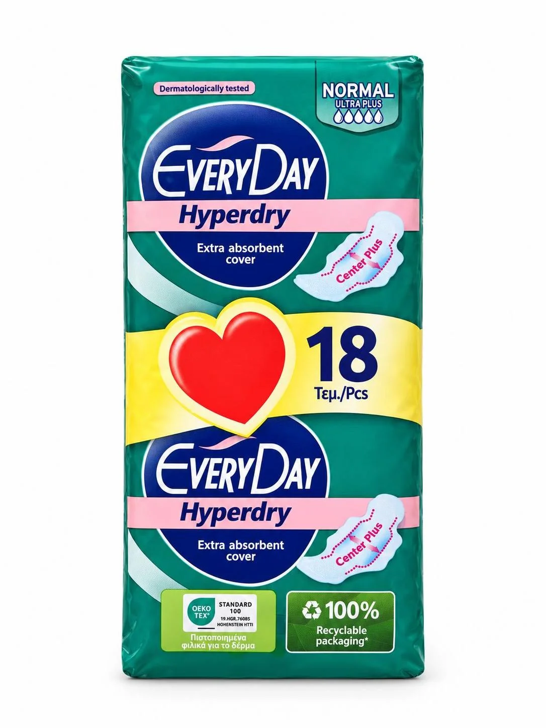 Дамски превръзки ЕвриДей HYPERDRY Normal 18 бр.