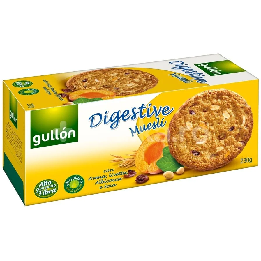 Бисквити Digestive мюсли с кайсия 0,230 Gullon