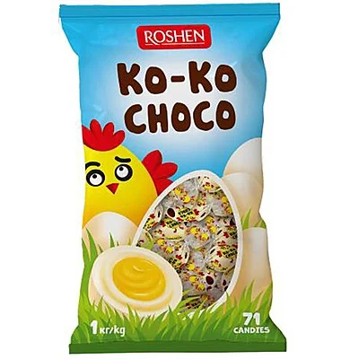 Шоколадови Бонбони Ko-Ko Choco бял 1 кг.Roshen