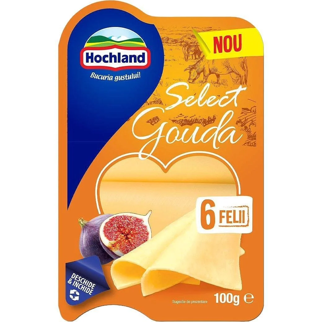 Гауда слайс 0,100 Hochland