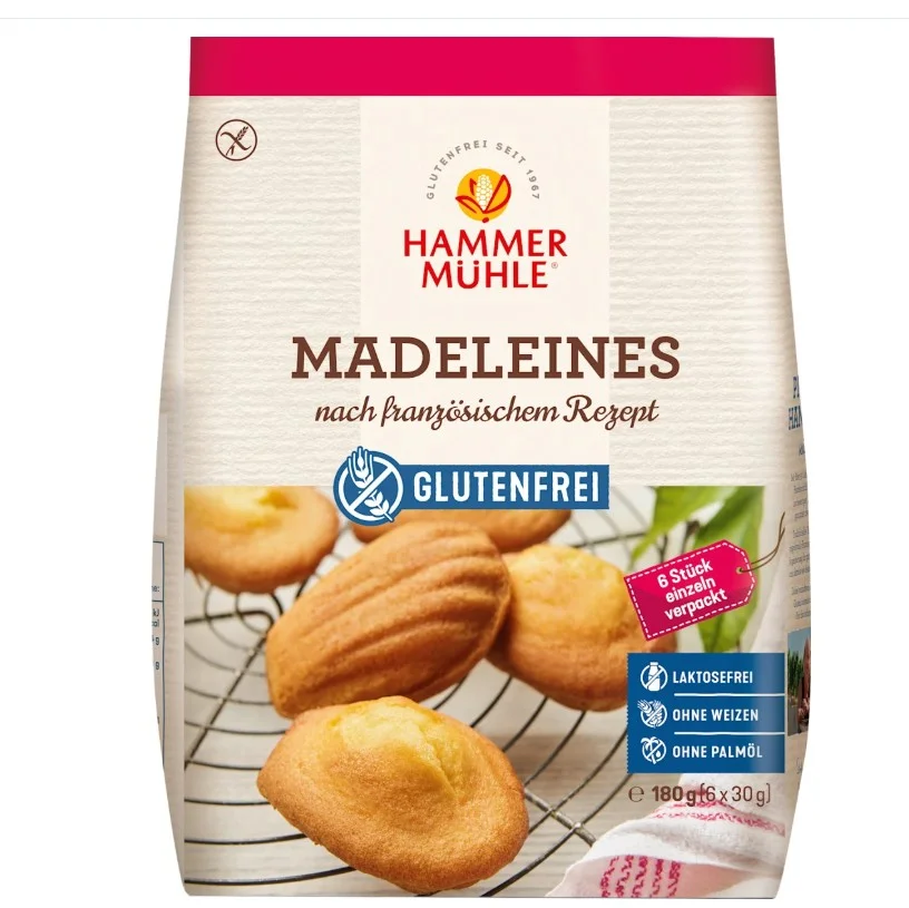 Безглутенови френски биксвити 0,180 Madeleines