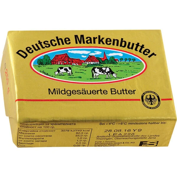 Масло Deutsche Markenbutter Немско двете крави 0,250