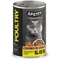SPOTTY Cat 0,415 консерва с домашно пиле