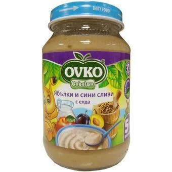 Овко Бебелан млечна каша ябълки сливи с елда 0,190