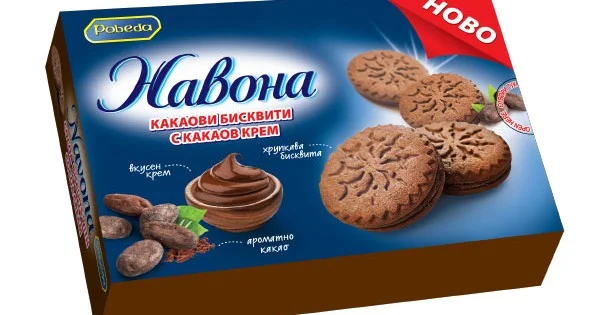 Бисквити Навона какаов крем 0,200 Победа