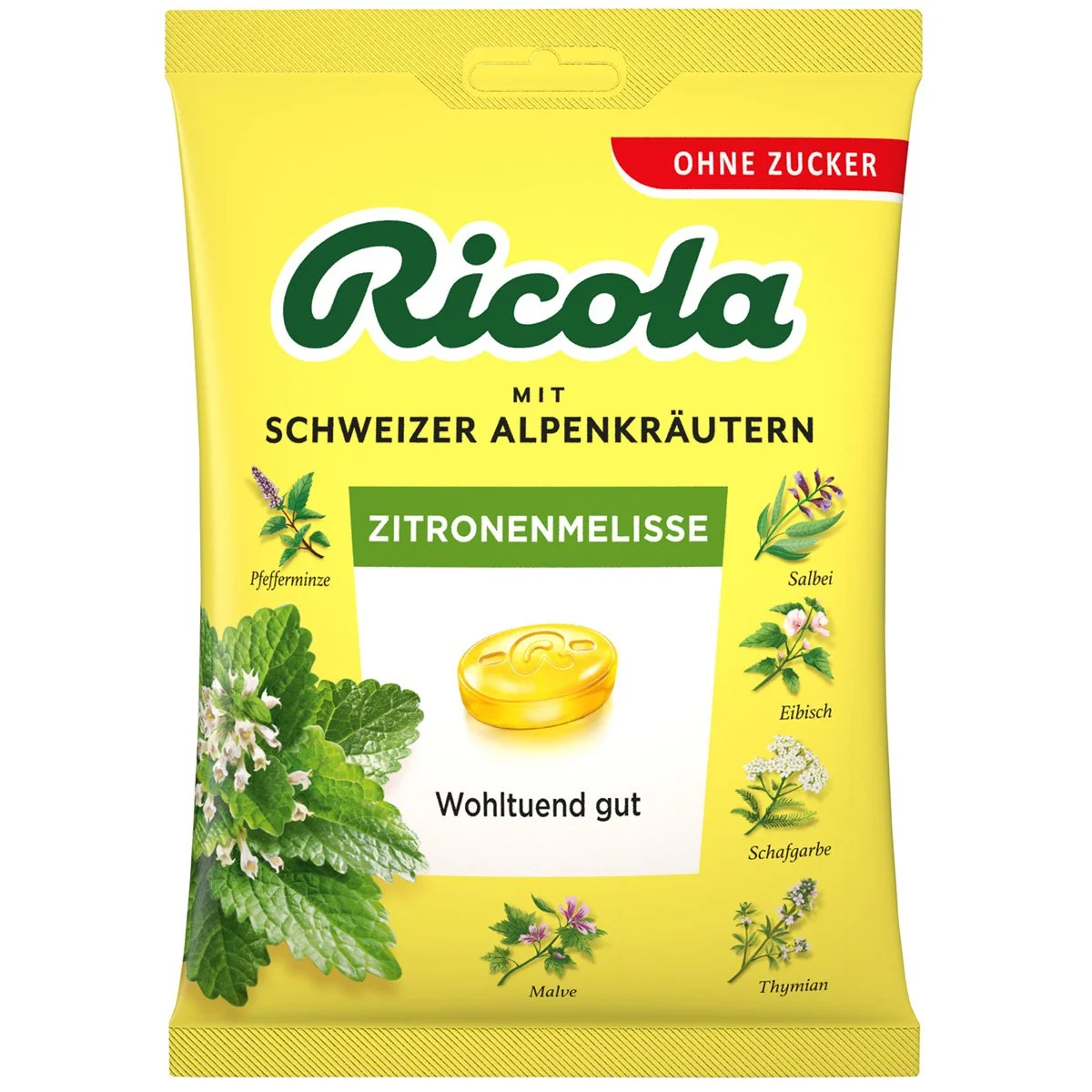 Бонбони Швейцарски билкови Лимонена мента 0,075 Ricola
