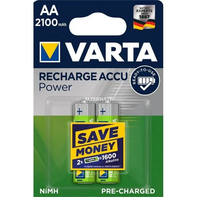 Батерии Varta ACCU 2100 mAh HR6 AA 2 бр.