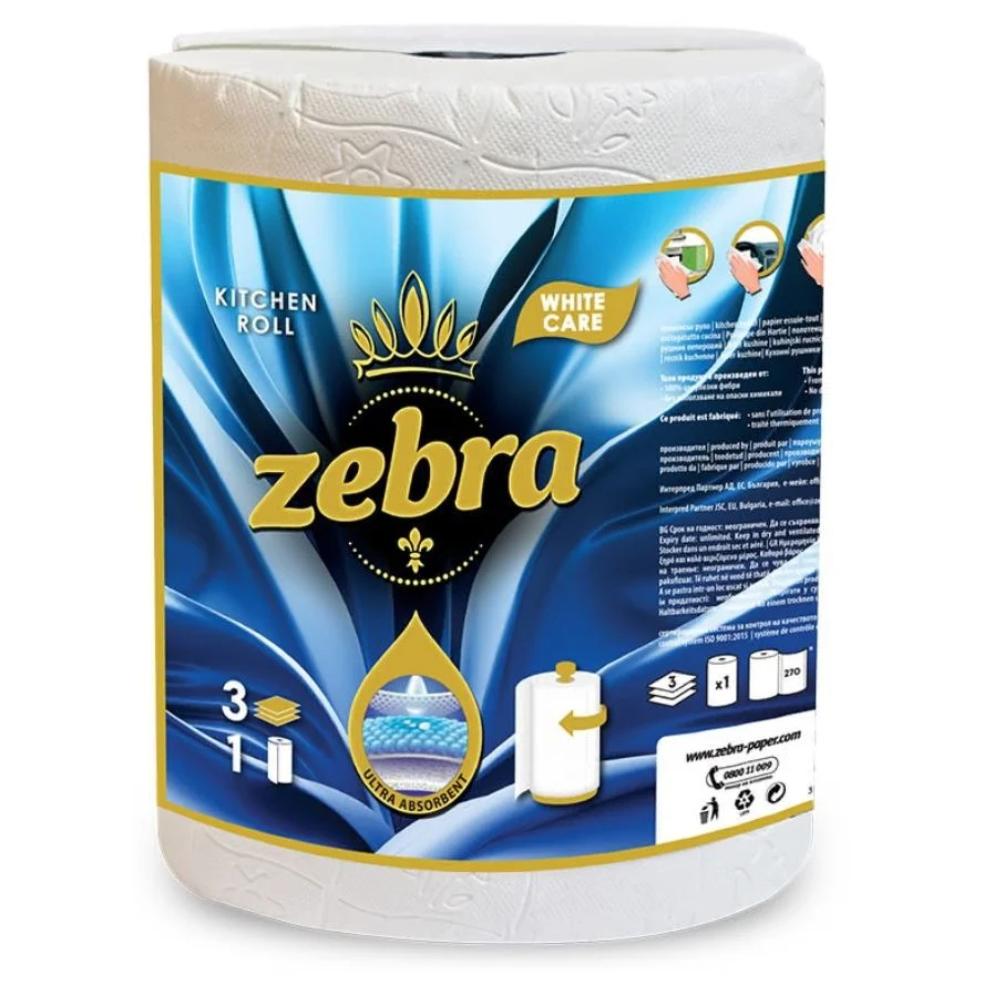 Кухненско руло Уайт Кеър 3 пл. 270 л. Zebra