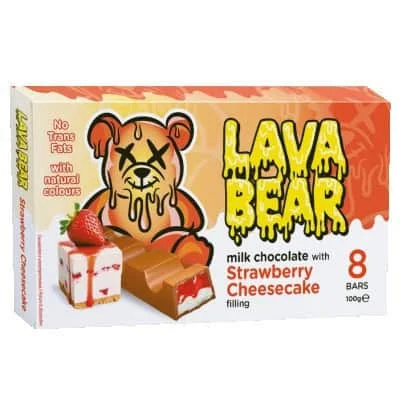 Шоколад Lava Bear 0,100 ягoда и чийз кейк