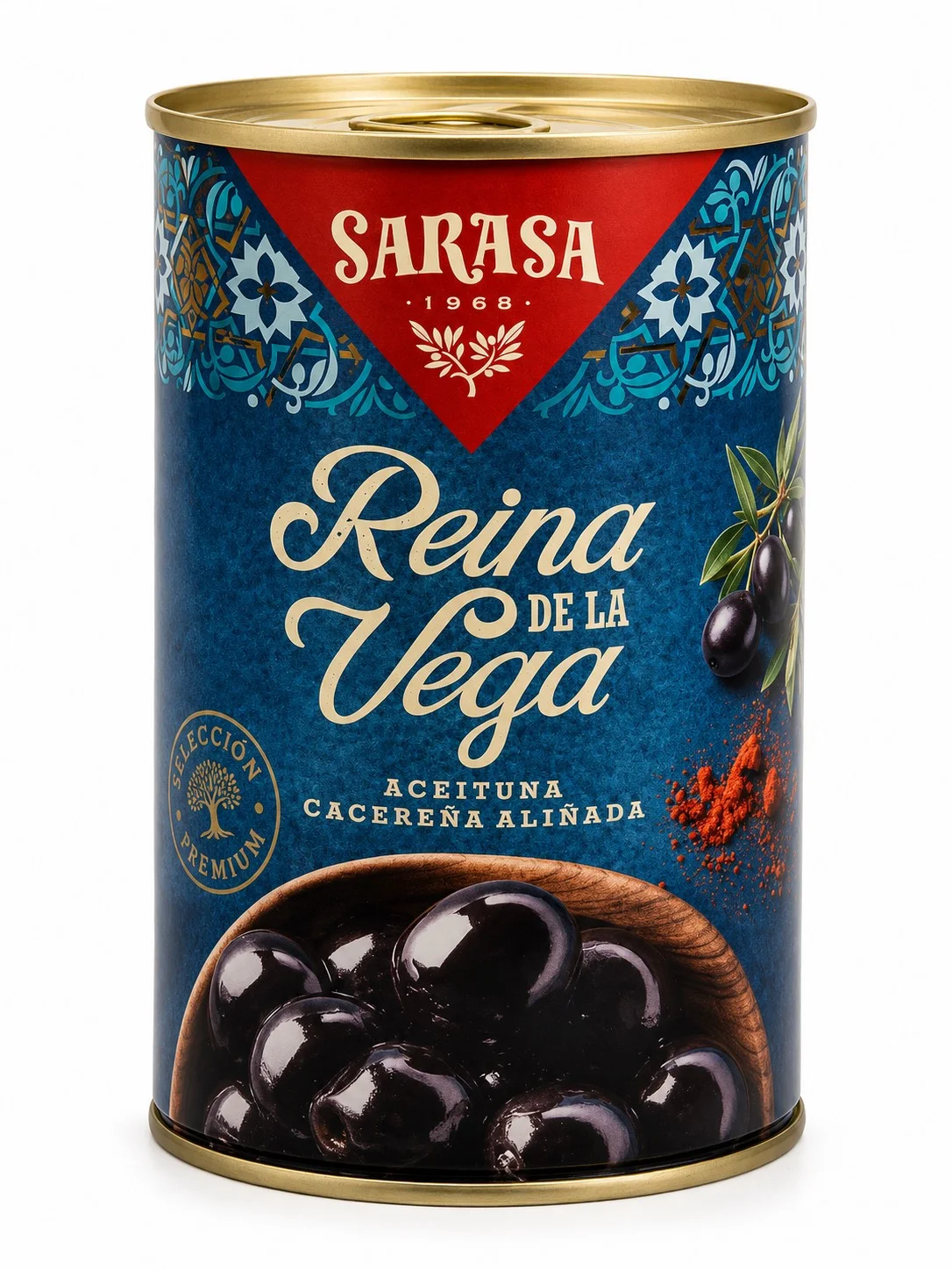 Черни маслини Кралицата ла Вега Sarasa 0,185/350