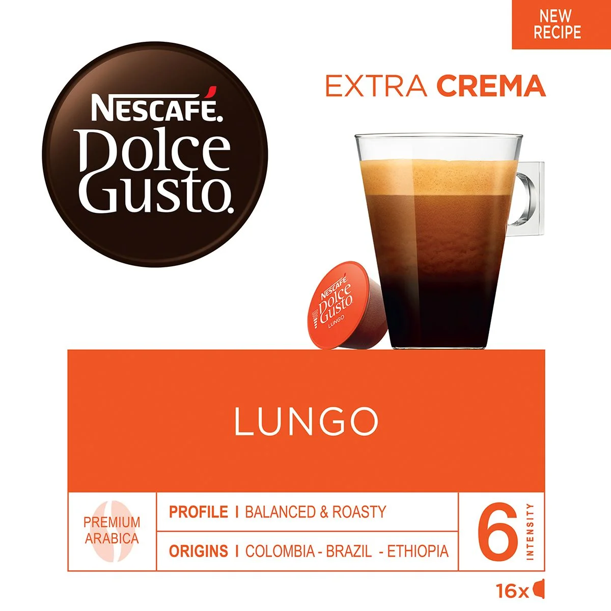 Nescafe Dolce Gusto Lungo Extra Crema 16 бр.